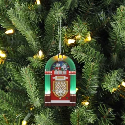 Mr. Christmas Ornaments>4.9" Retro Jukebox Ornament - Green