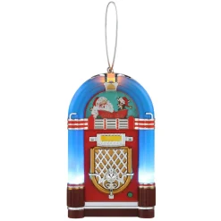 Mr. Christmas Ornaments>4.9" Retro Jukebox Ornament - Blue