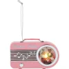 Mr. Christmas Musical Decor>4.75" Retro Radio Ornament - Pink