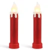 Mr. Christmas Blow Molds>24" Set Of 2 Blow Mold Candles - Red