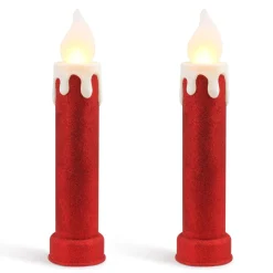 Mr. Christmas Blow Molds>24" Set Of 2 Blow Mold Candles - Red