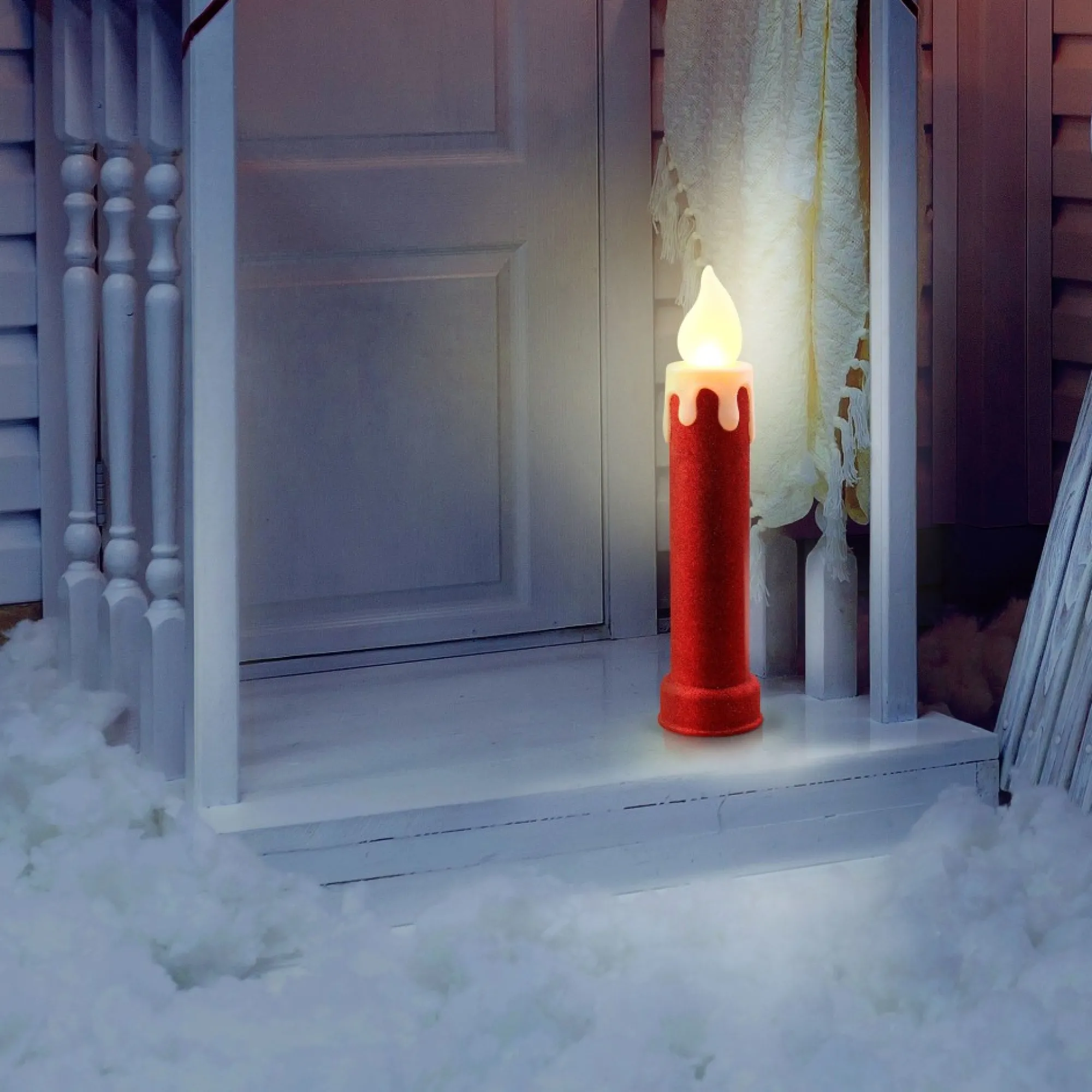 Mr. Christmas Blow Molds>24" Set Of 2 Blow Mold Candles - Red