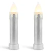 Mr. Christmas Blow Molds>24" Set Of 2 Blow Mold Candles - Silver