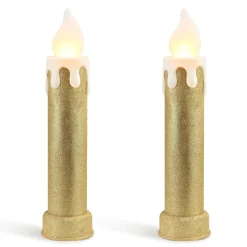 Mr. Christmas Blow Molds>24" Set Of 2 Blow Mold Candles - Gold