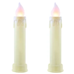 Mr. Christmas Blow Molds>24" Set Of 2 Blow Mold Candles - Ivory