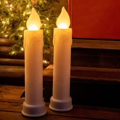 Mr. Christmas Blow Molds>24" Set Of 2 Blow Mold Candles - Ivory