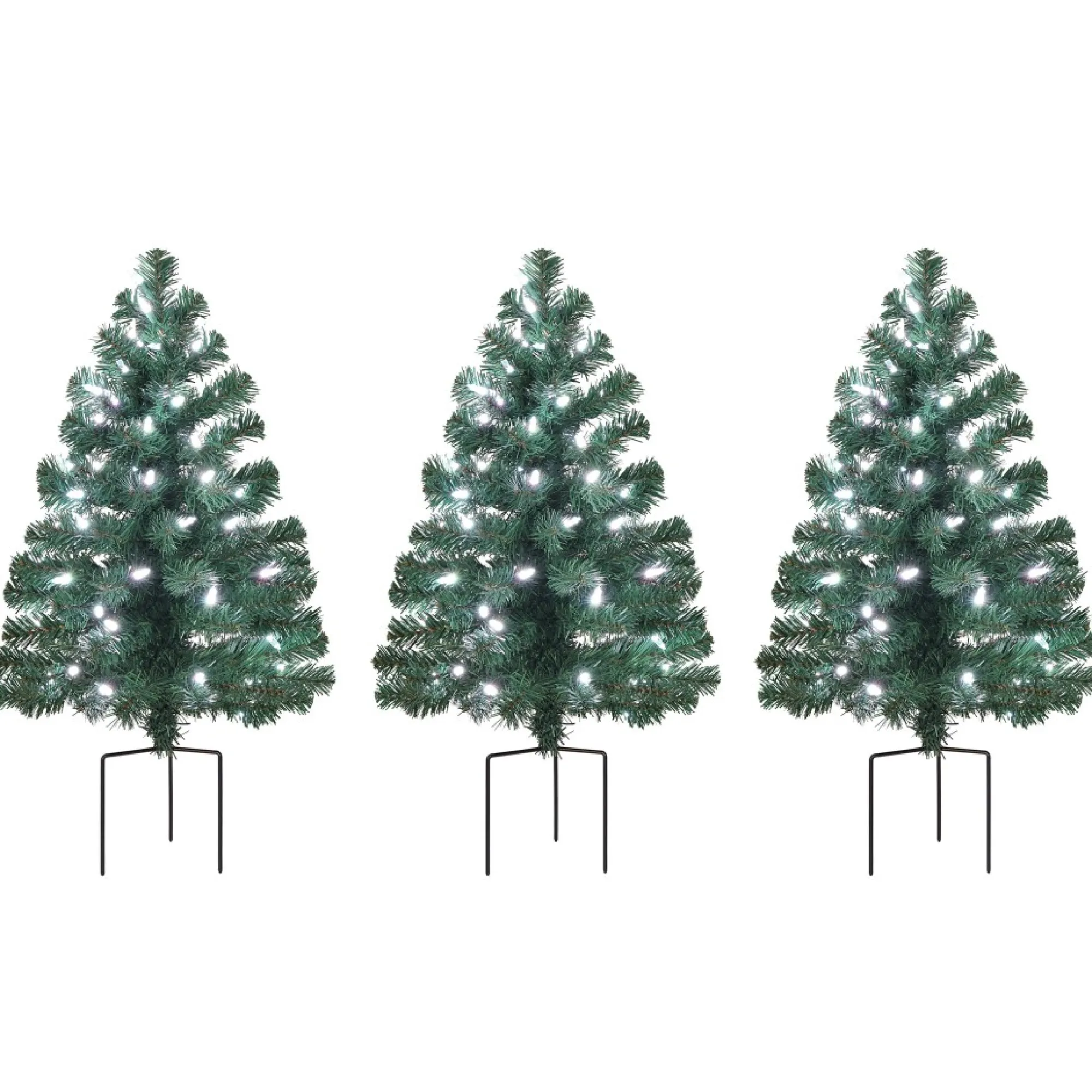 Mr. Christmas Pathway>Alexa Enabled Pathway Christmas Trees - Rgb Bulbs