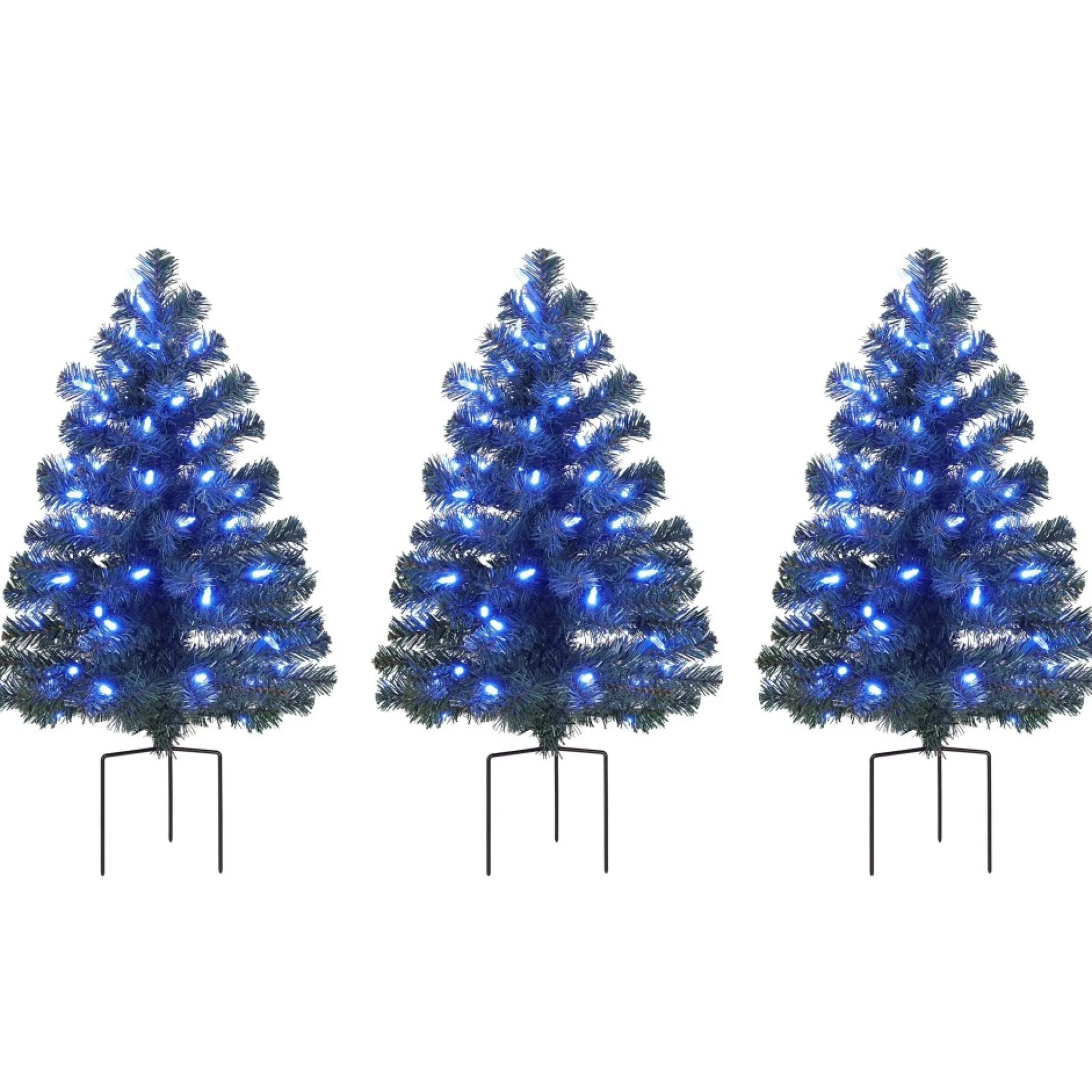 Mr. Christmas Pathway>Alexa Enabled Pathway Christmas Trees - Rgb Bulbs
