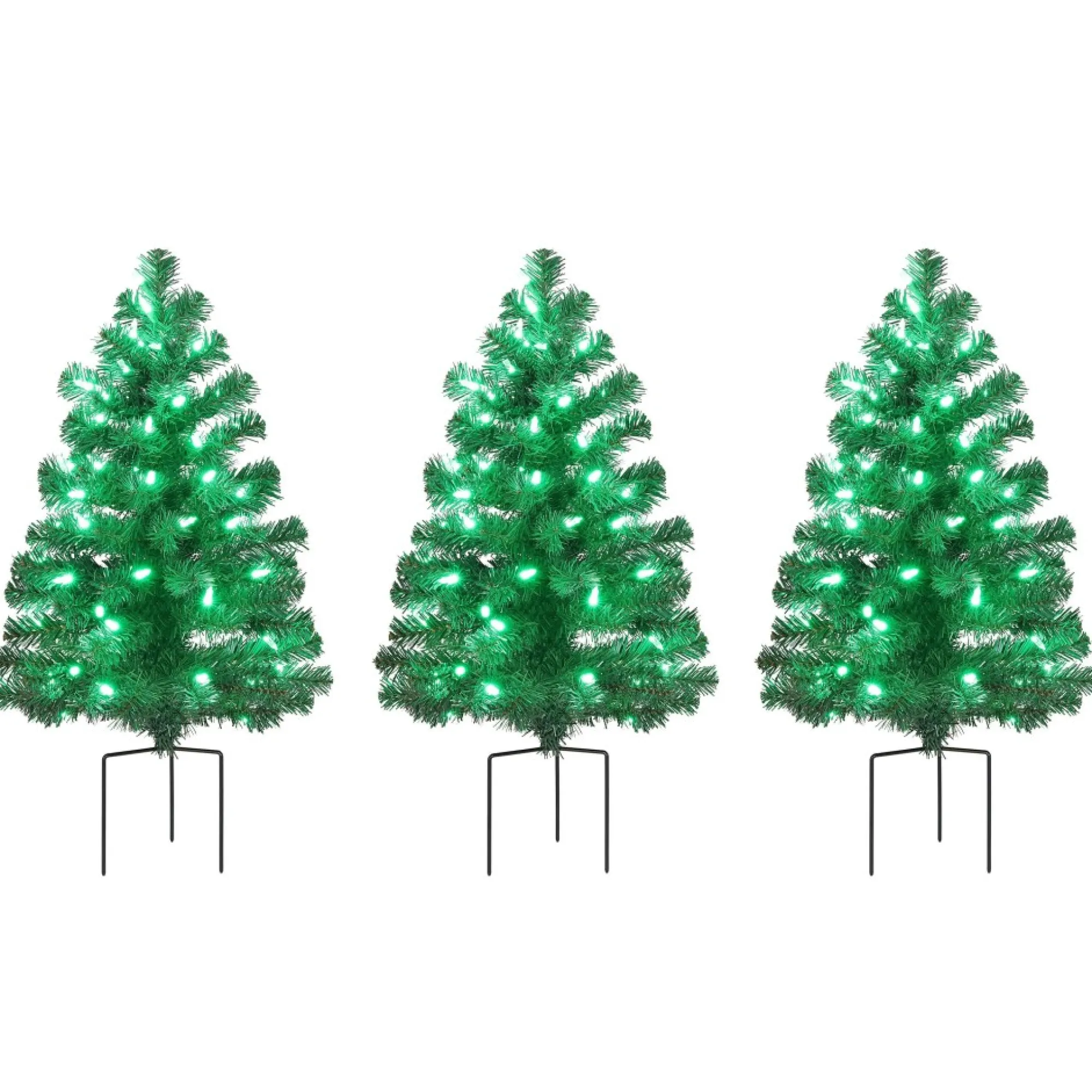 Mr. Christmas Pathway>Alexa Enabled Pathway Christmas Trees - Rgb Bulbs