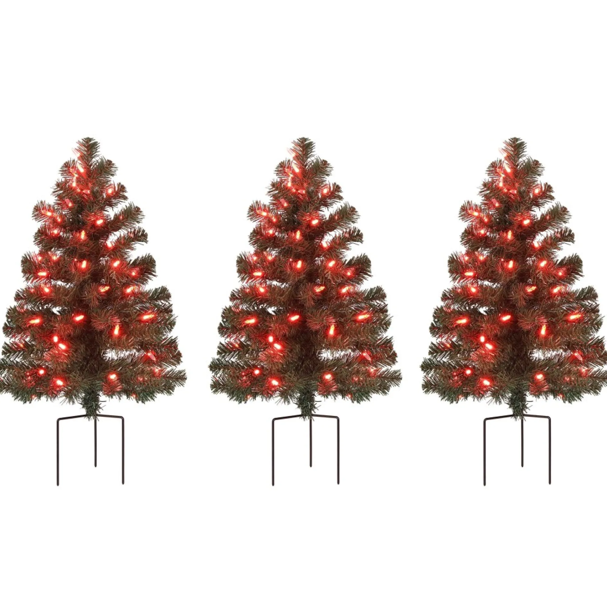 Mr. Christmas Pathway>Alexa Enabled Pathway Christmas Trees - Rgb Bulbs