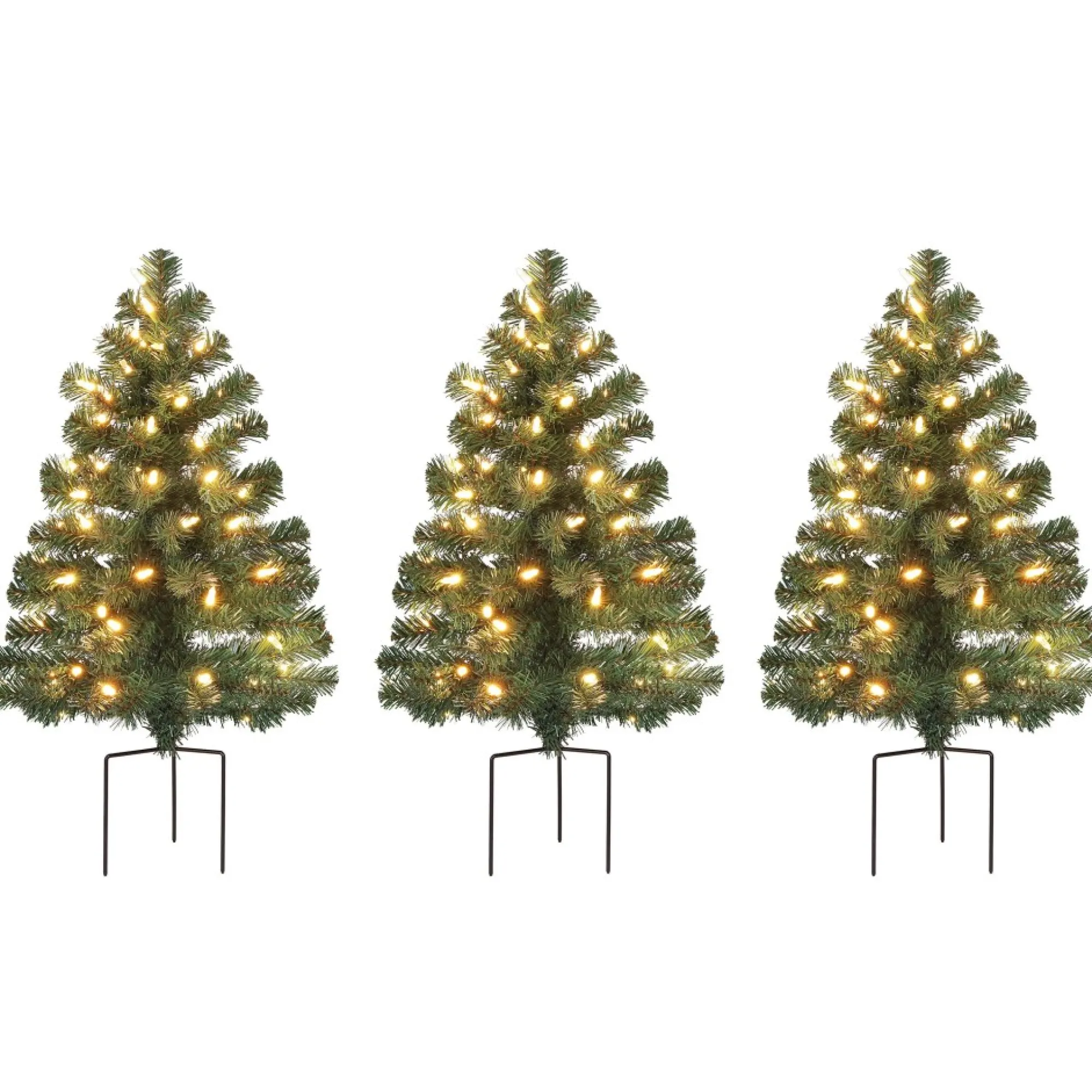 Mr. Christmas Pathway>Alexa Enabled Pathway Christmas Trees - Rgb Bulbs