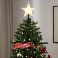 Mr. Christmas Tree Toppers>Animated Elves Sleigh Tree Topper With Banner