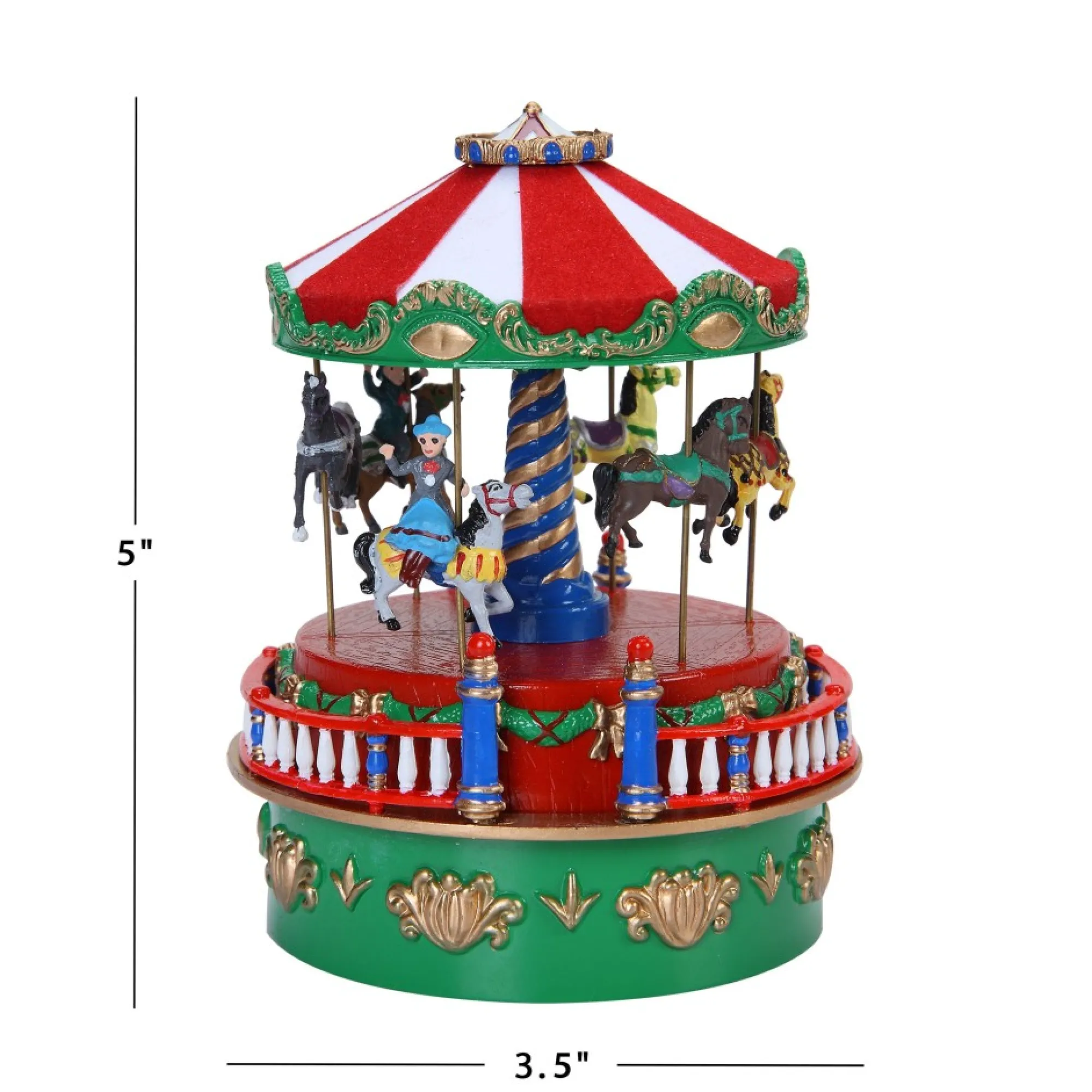 Mr. Christmas Music Boxes>Mini Carnival Music Box - Carousel