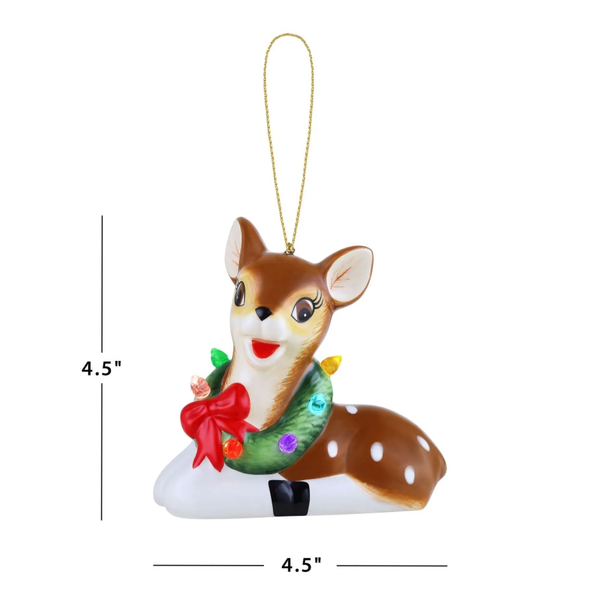 Mr. Christmas Ornaments>Mini Nostalgic Ceramic Figure - Reindeer
