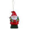 Mr. Christmas Ornaments>Mini Nostalgic Ceramic Figure - Gnome With Wreath