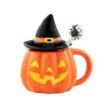 Mr. Christmas Mugs>Mr. Halloween Lidded Jack-O-Lantern Mug With Spoon