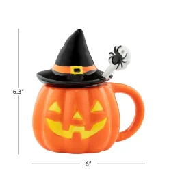 Mr. Christmas Mugs></noscript>Mr. Halloween Lidded Jack-O-Lantern Mug With Spoon