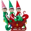 Mr. Christmas Musical Decor>Musical Tabletop Elves In Sleigh