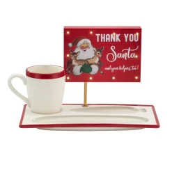 Mr. Christmas Mugs>Night Before Christmas Milk And Cookies Serving Set