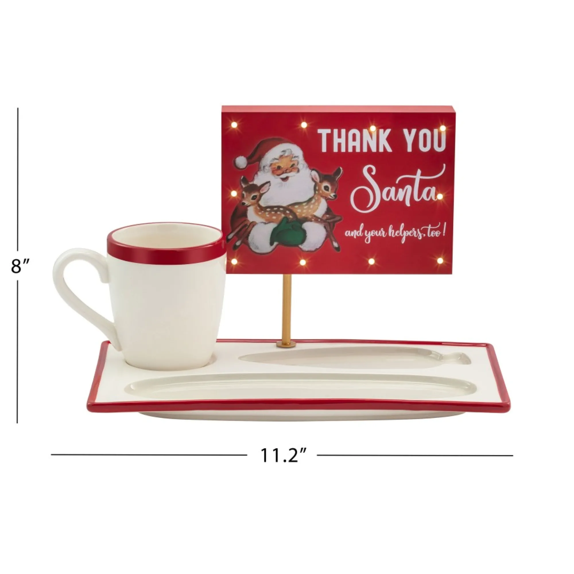 Mr. Christmas Mugs>Night Before Christmas Milk And Cookies Serving Set