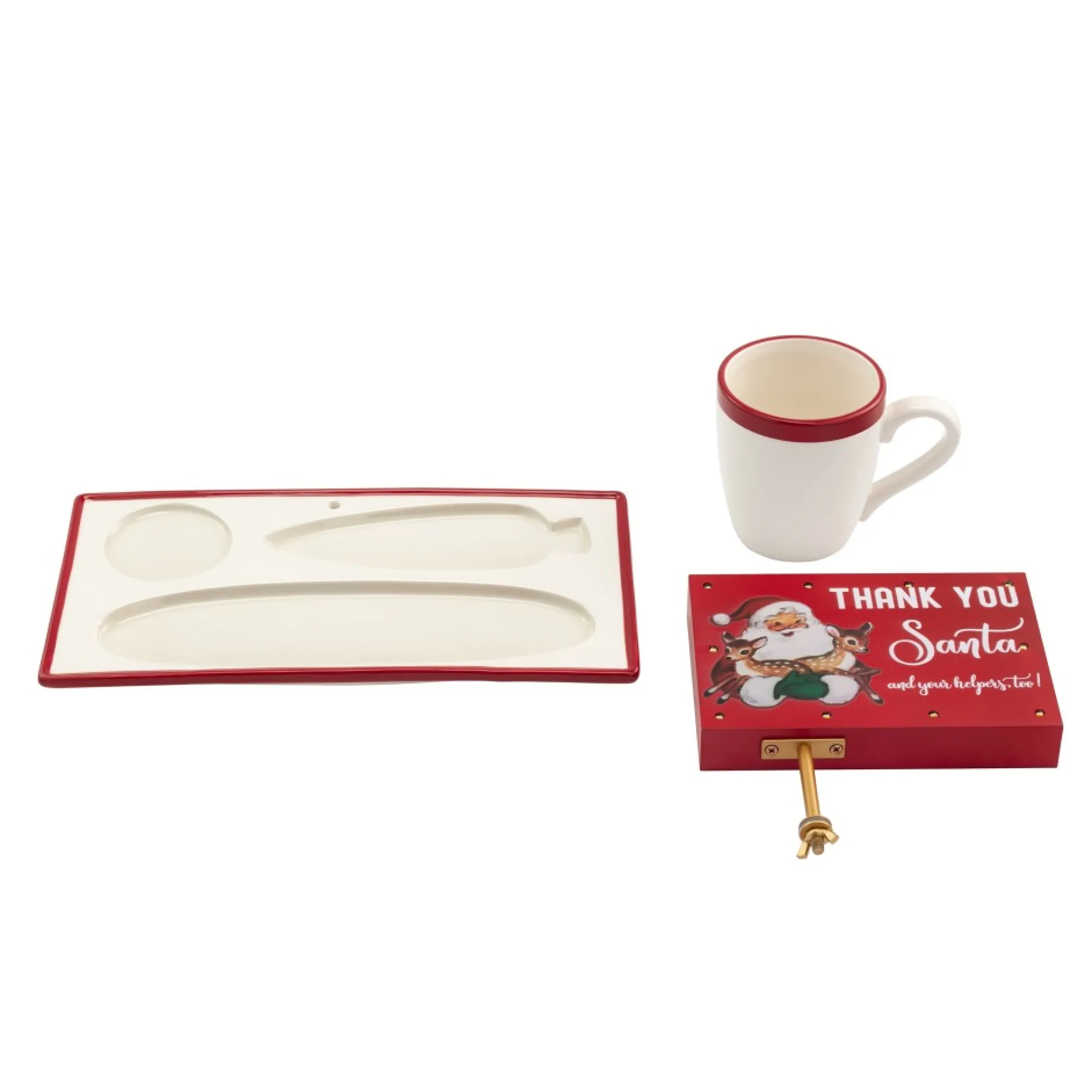 Mr. Christmas Mugs>Night Before Christmas Milk And Cookies Serving Set