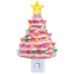 Mr. Christmas Pink Ceramic Trees>Nostalgic Ceramic Tree Nightlight - Pink