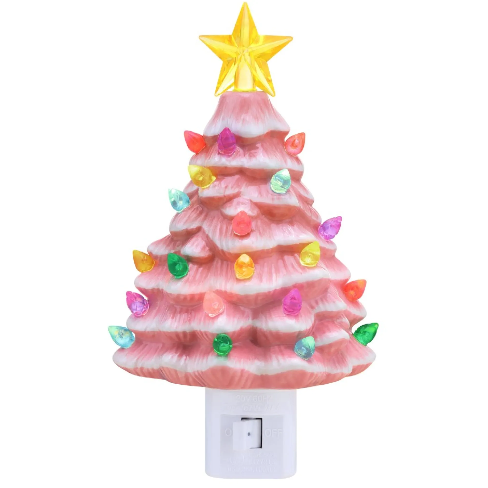 Mr. Christmas Pink Ceramic Trees>Nostalgic Ceramic Tree Nightlight - Pink