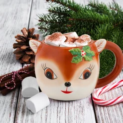 Mr. Christmas Mugs>16Oz Nostalgic Ceramic Reindeer Mug