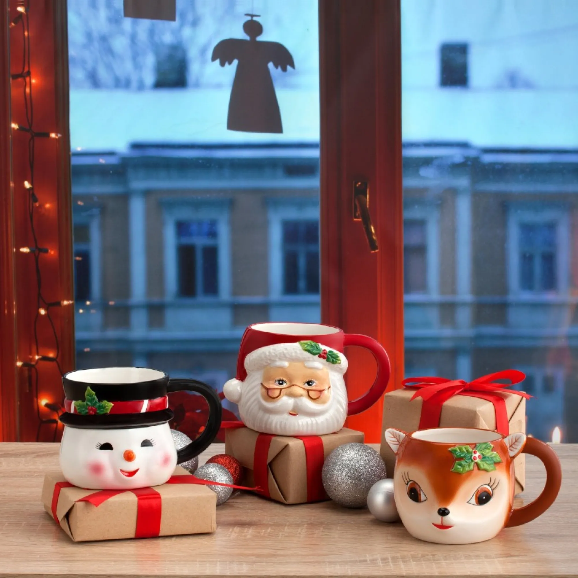 Mr. Christmas Mugs>16Oz Nostalgic Ceramic Santa Mug