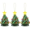 Mr. Christmas Ornaments>Set Of 3 Nostalgic Ceramic Tree Ornaments - Green