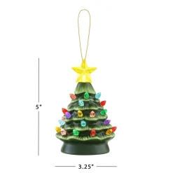 Mr. Christmas Ornaments></noscript>Set Of 3 Nostalgic Ceramic Tree Ornaments - Green