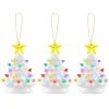 Mr. Christmas Ornaments>Set Of 3 Nostalgic Ceramic Tree Ornaments - White