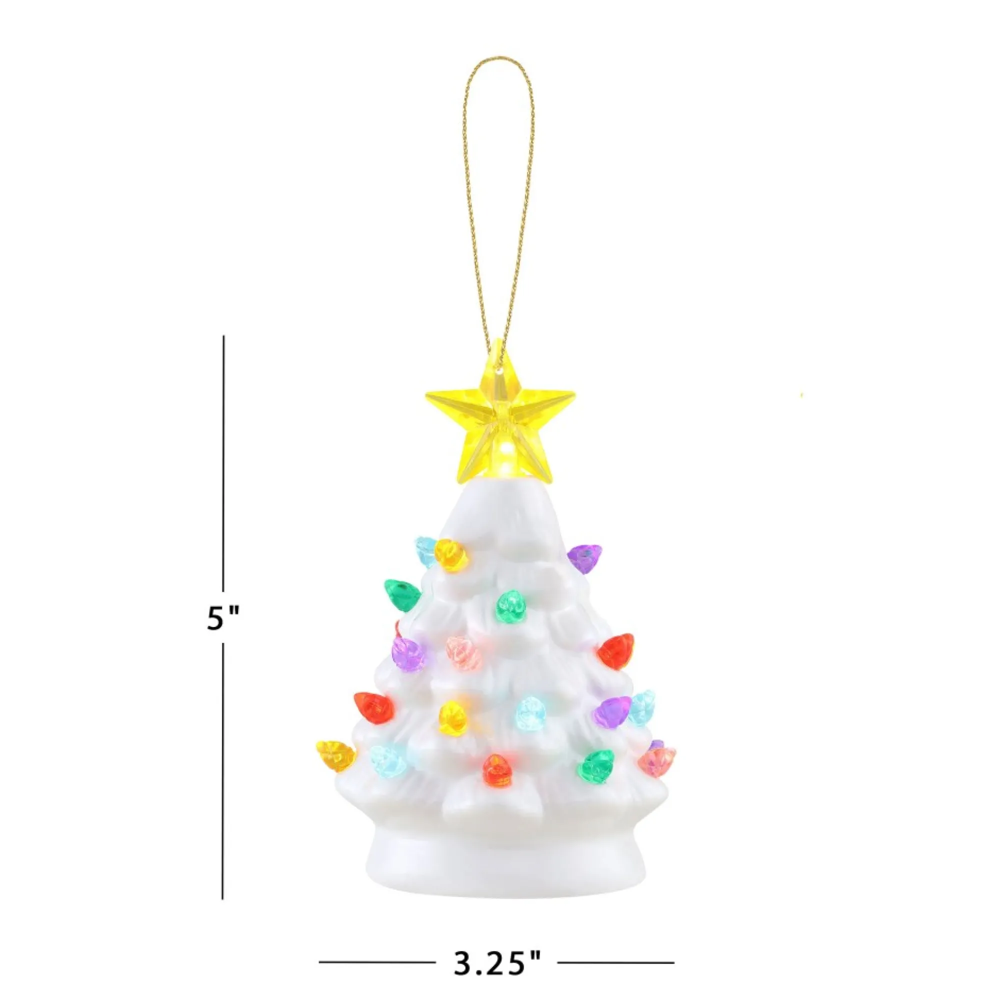 Mr. Christmas Ornaments>Set Of 3 Nostalgic Ceramic Tree Ornaments - White